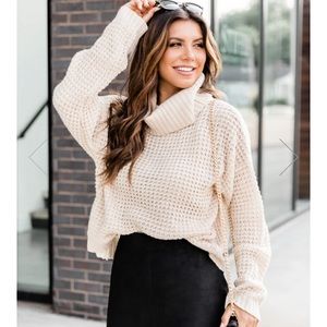 Pink Lily - she’s so lovely Turtleneck Sweater